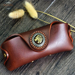 Genuine Leather Vintage Glasses Holder Eyewear Cases & Holders