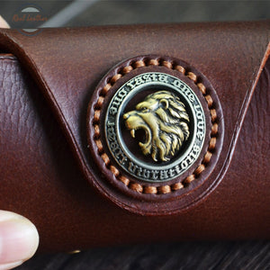 Genuine Leather Vintage Glasses Holder Eyewear Cases & Holders