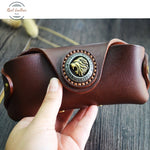 Genuine Leather Vintage Glasses Holder Eyewear Cases & Holders