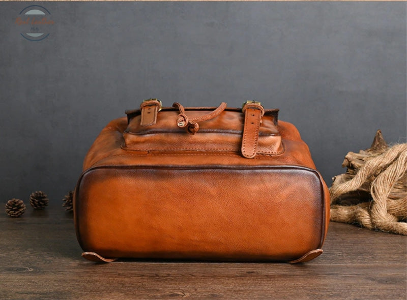 Genuine Leather Vintage Large Capacity Backpack