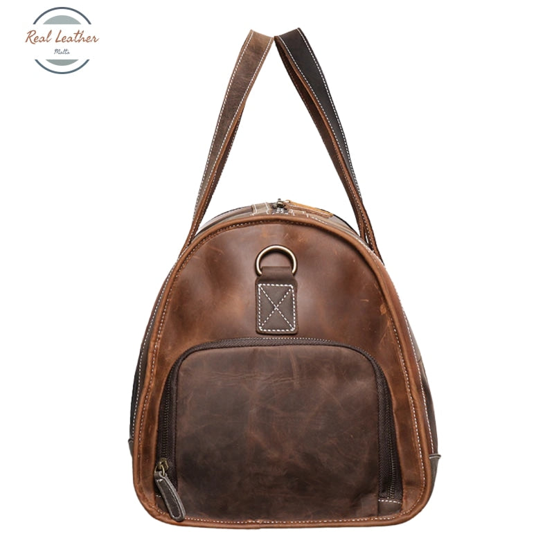 Genuine Leather Vintage Multicolor Duffle Bag