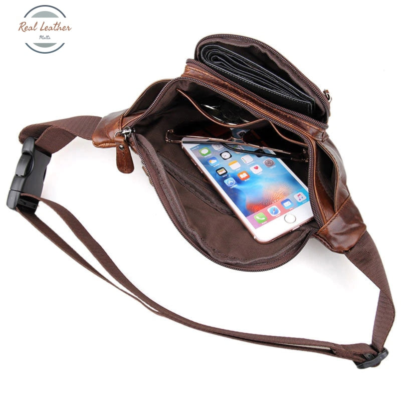 Genuine Leather Vintage Style Waist Pack
