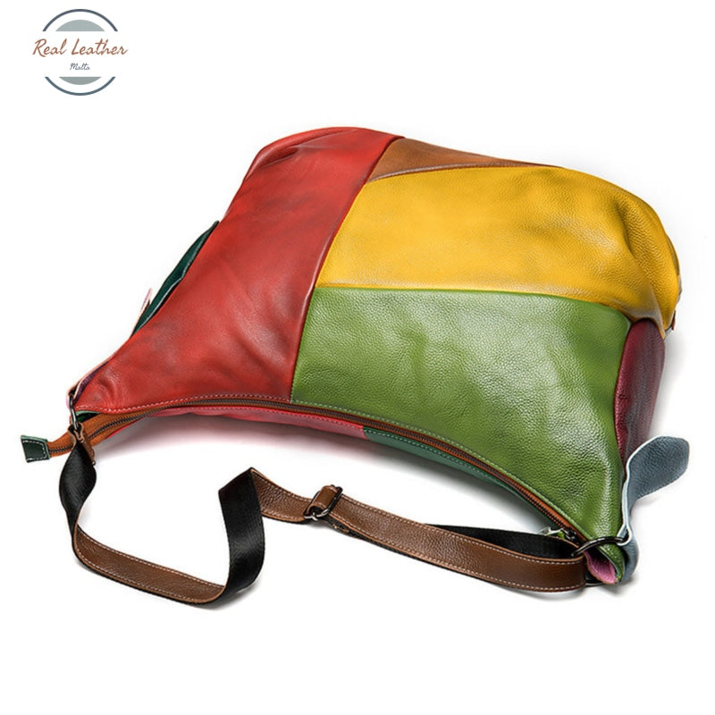 Genuine Leather Vintage Style Women Hobo Bag