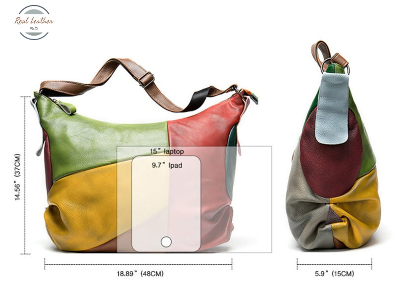 Genuine Leather Vintage Style Women Hobo Bag
