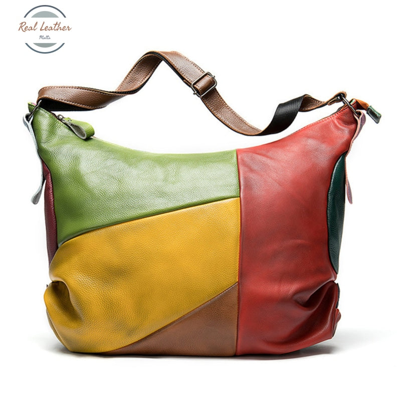 Genuine Leather Vintage Style Women Hobo Bag