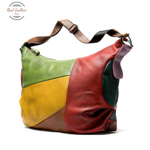Genuine Leather Vintage Style Women Hobo Bag
