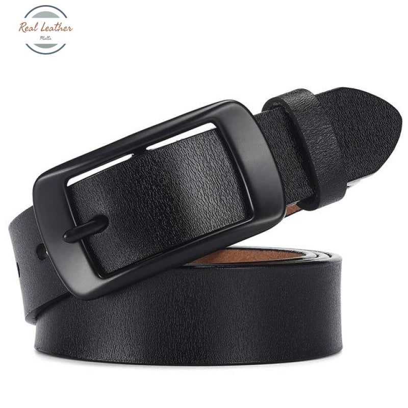 Genuine Leather Womans Belt Black / 95Cm Belts