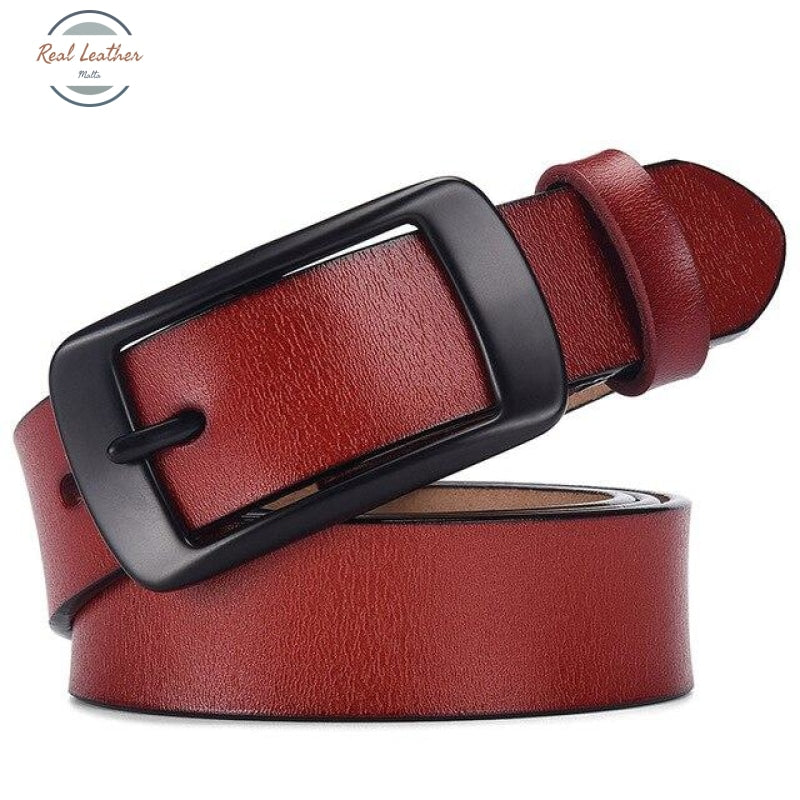 Genuine Leather Womans Belt Red / 95Cm Belts