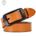 Genuine Leather Womans Belt Yellow / 105Cm Belts