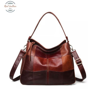 Genuine Leather Women Casual Handbag/Shoulder Bag Patchwork Bags