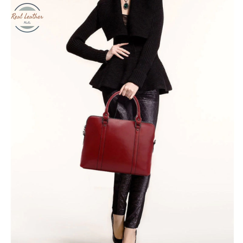 Genuine Leather Women Laptop Bag / Briefcase