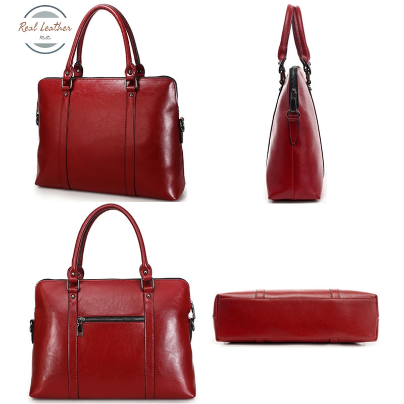 Genuine Leather Women Laptop Bag / Briefcase