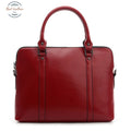 Genuine Leather Women Laptop Bag / Briefcase Wine Red Fit 14Inch
