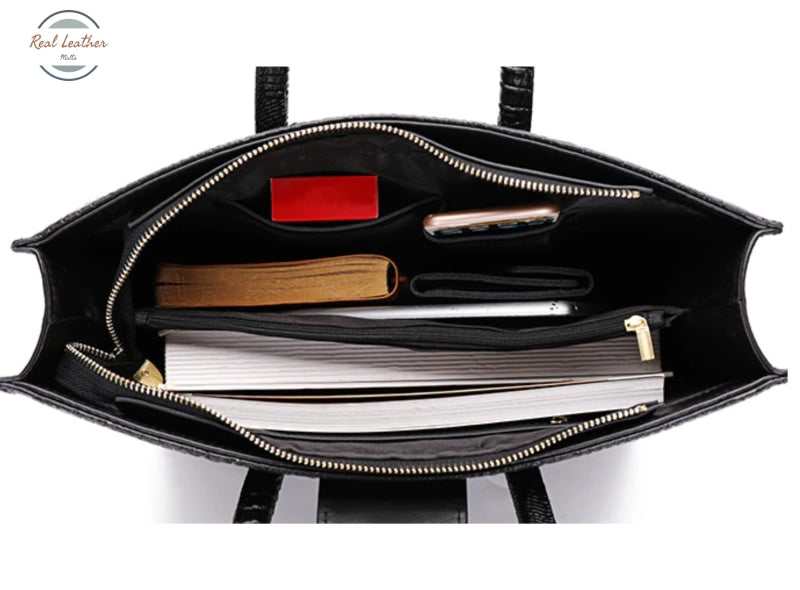 Genuine Leather Womens 14 Inch Briefcase / Laptop Bag