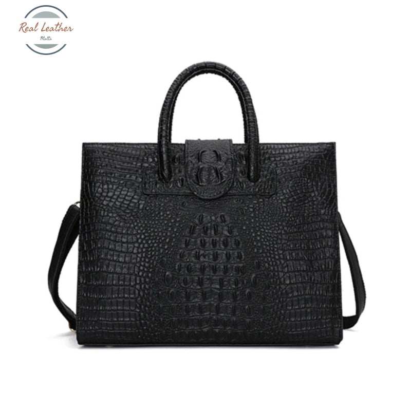 Genuine Leather Womens 14 Inch Briefcase / Laptop Bag