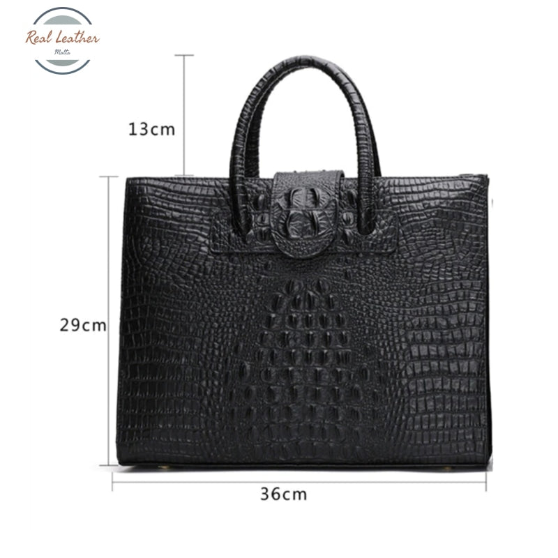 Genuine Leather Womens 14 Inch Briefcase / Laptop Bag