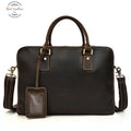Genuine Leather Womens 15 Inch Laptop Bag Coffee
