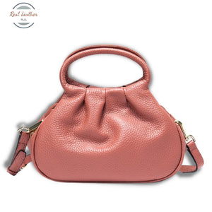 Genuine Leather Womens Bowling Shoulder Bag