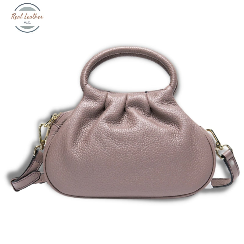 Genuine Leather Womens Bowling Shoulder Bag