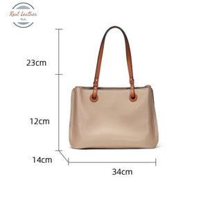Genuine Leather Womens Casual Tote Handbags