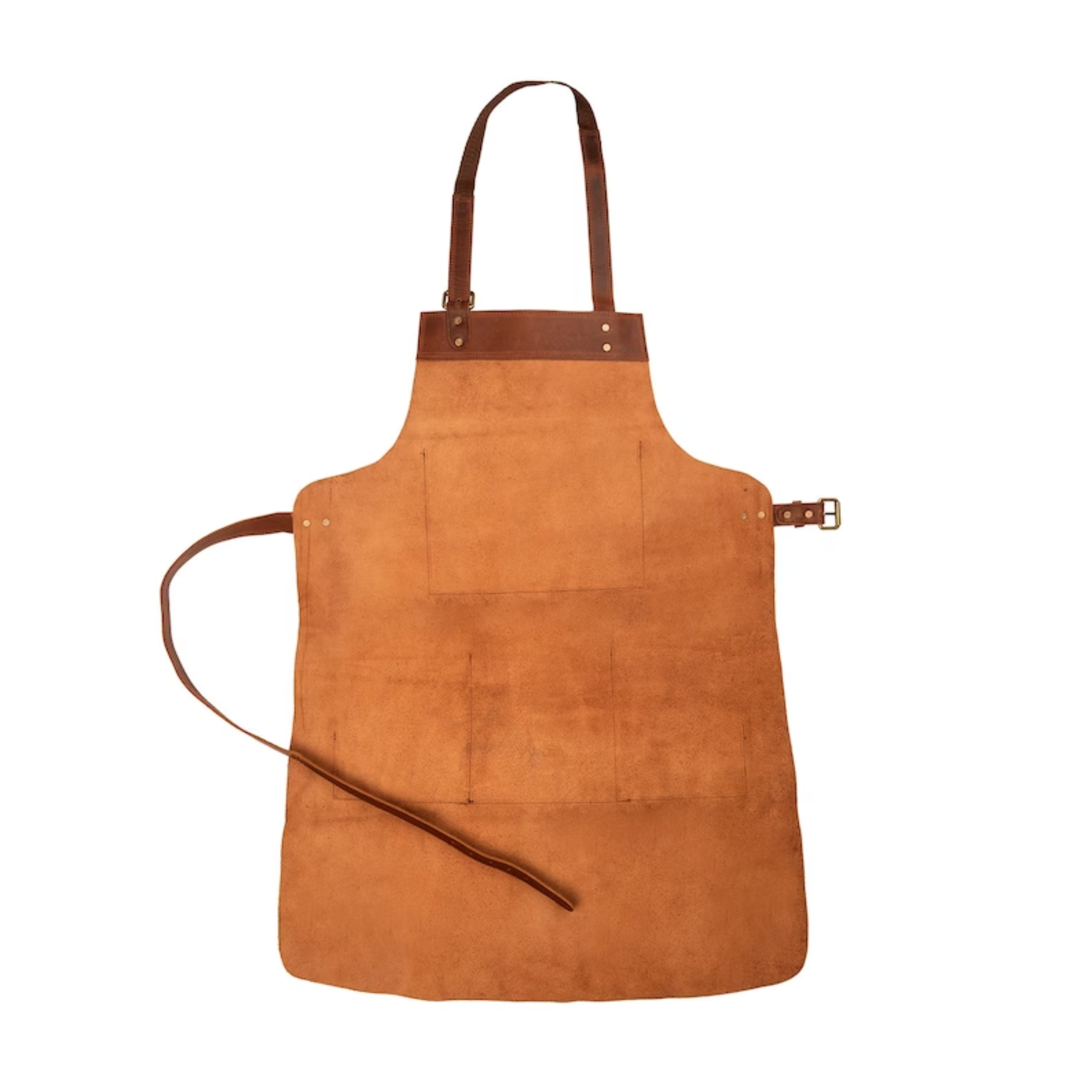 Multi-Pocket Leather Apron