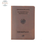 Germany - Genuine Leather Passport Cover Brown