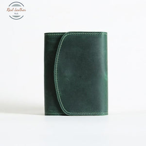 Handmade Genuine Leather Wallet Green Wallets