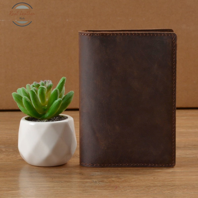 International - Genuine Crazy Horse Leather Passport Cover Cover