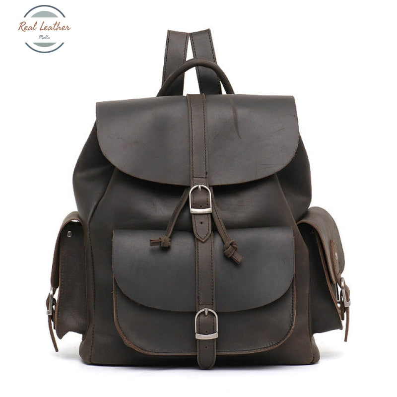 Ladies Crazy Horse Leather Backpack Backpacks