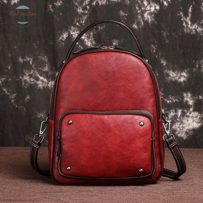 Ladies Genuine Leather Small Backpack