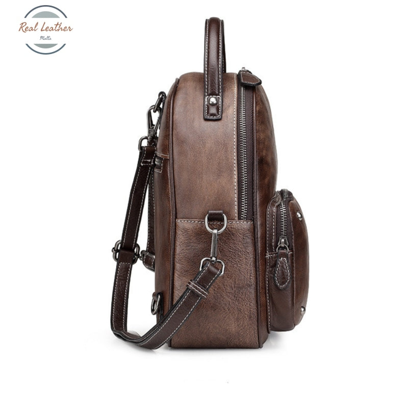Ladies Genuine Leather Small Backpack