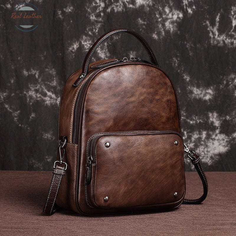Ladies Genuine Leather Small Backpack