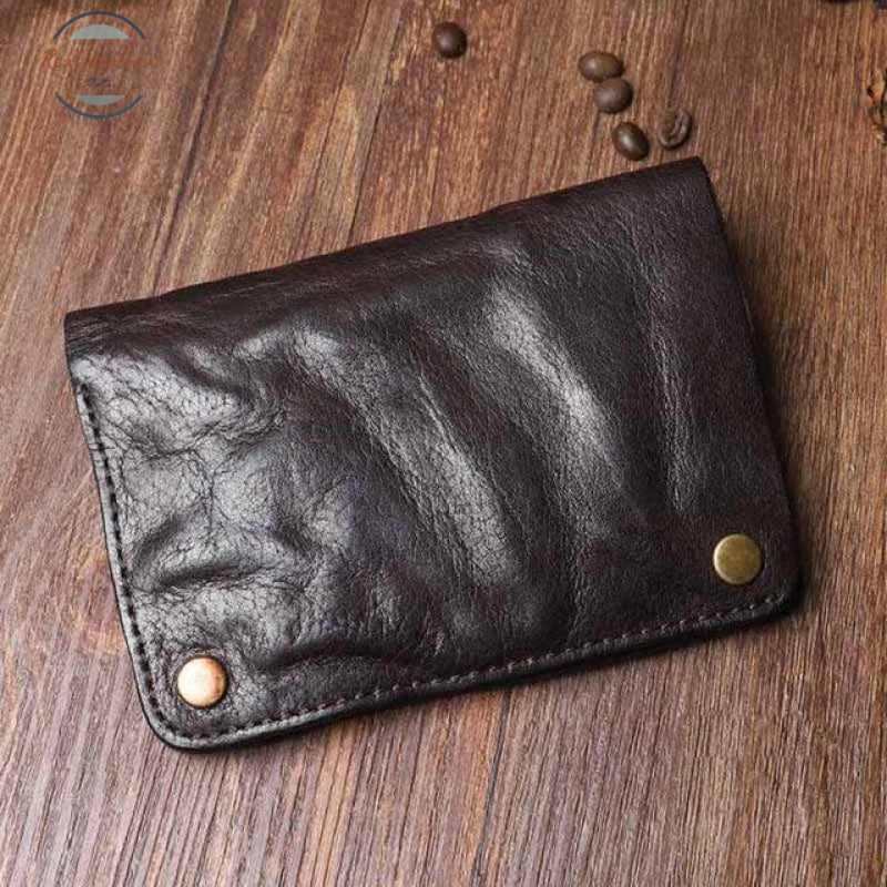 Large Capacity Leather Bi Fold Wallet