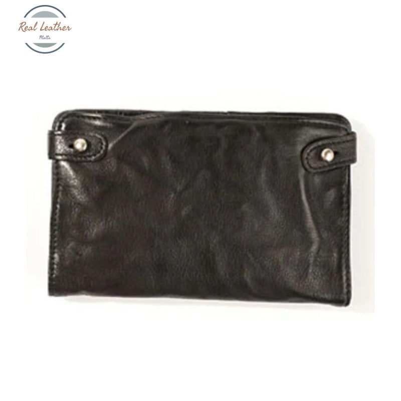 Large Capacity Leather Bi Fold Wallet Wallets & Money Clips