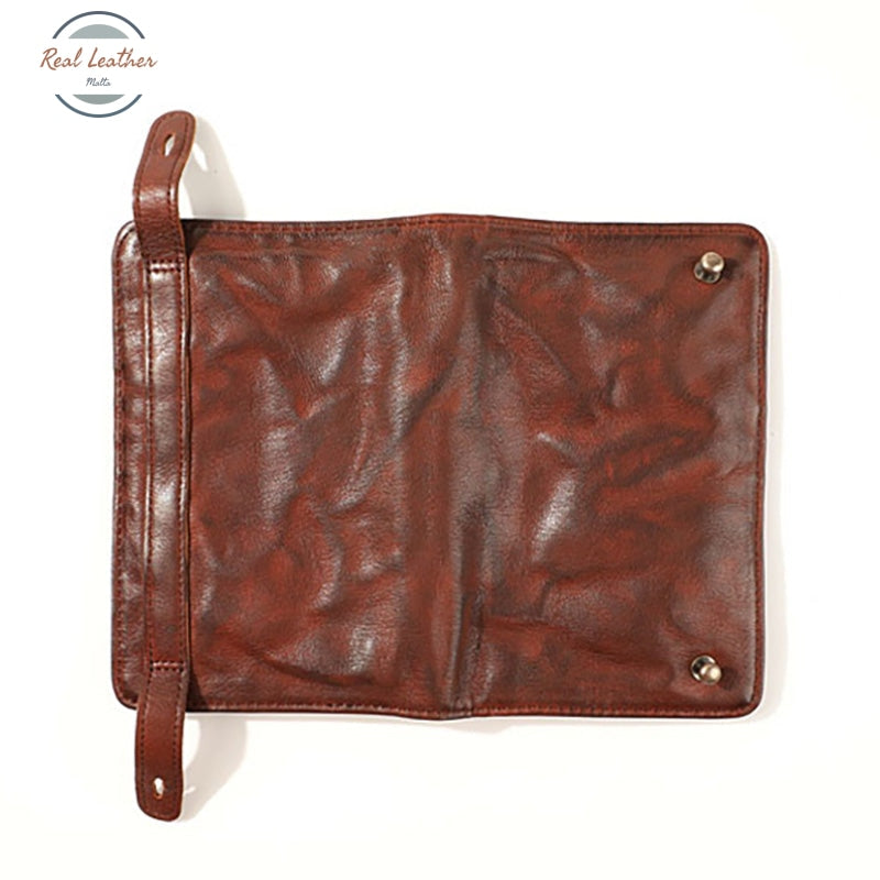 Large Capacity Leather Bi Fold Wallet