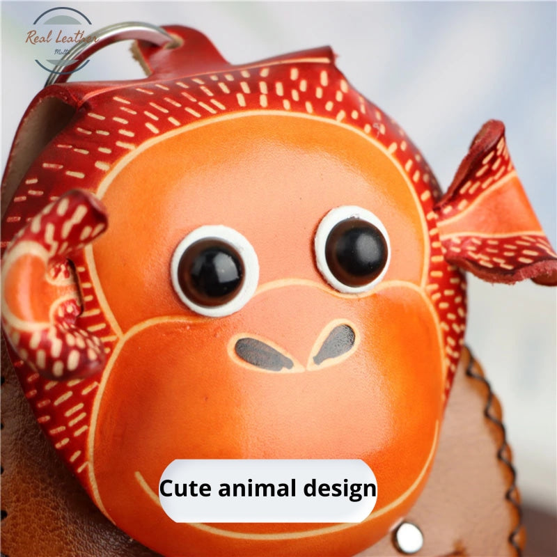 Leather Cartoon Little Monkey Coin Purse