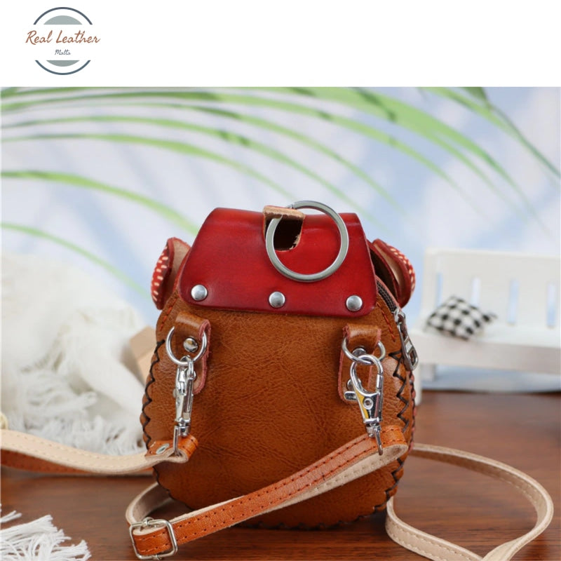 Leather Cartoon Little Monkey Coin Purse