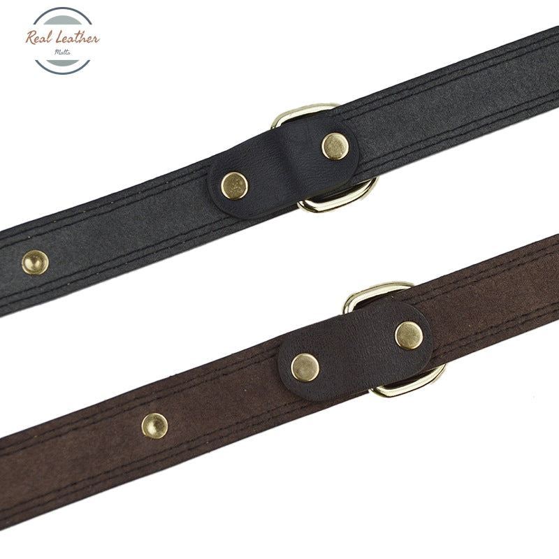 Leather Engraved Dog Collar Pet Tag