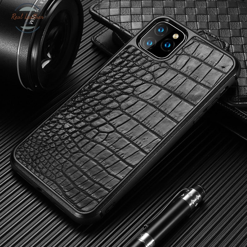 Luxury Genuine Crocodile Leather Phone Case For Iphone