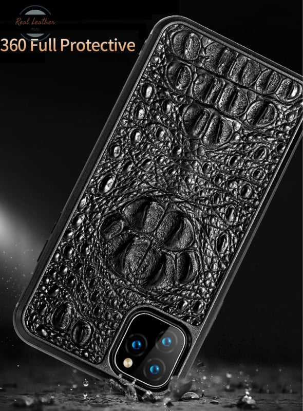 Luxury Genuine Crocodile Leather Phone Case For Iphone