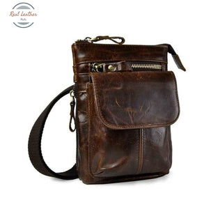 Mens Leather Pouch / Cross Body Coffee Bags