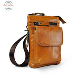 Mens Leather Pouch / Cross Body Light Brown Bags