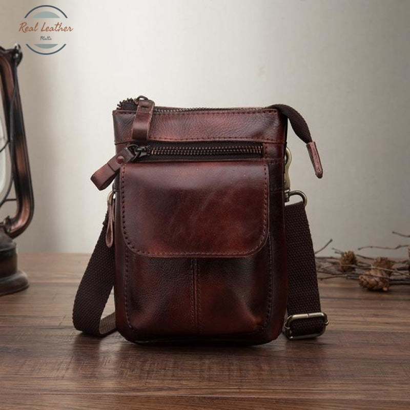 Mens Leather Pouch / Cross Body Wine Bags