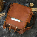 Mens Retro Style Leather Backpack Backpacks