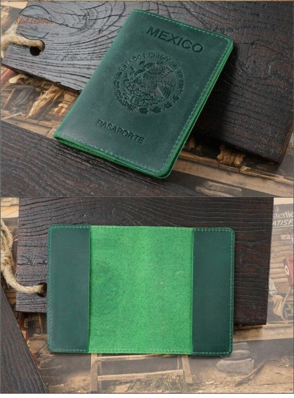 Mexico Genuine Leather Passport Cover Covers