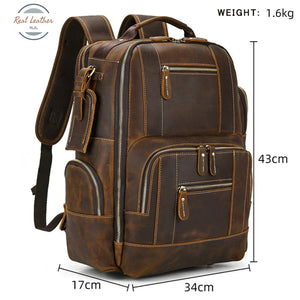 Multifunction Vintage Leather Backpack