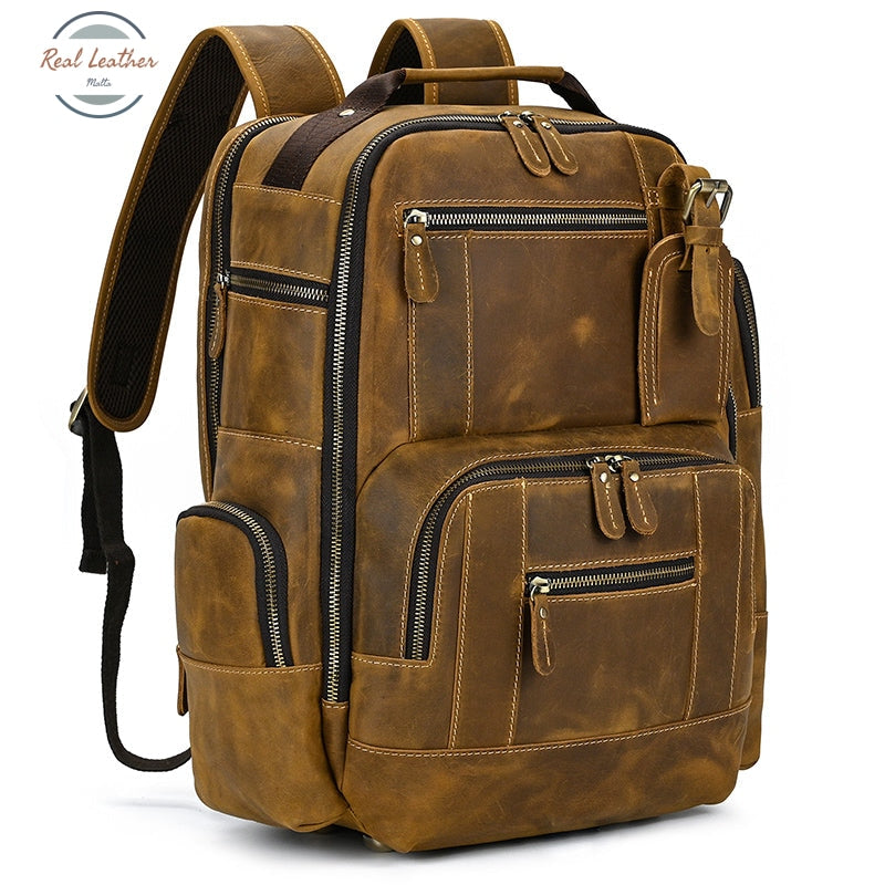 Multifunction Vintage Leather Backpack