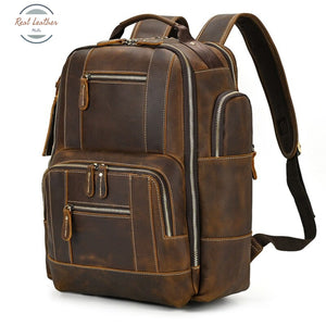 Multifunction Vintage Leather Backpack