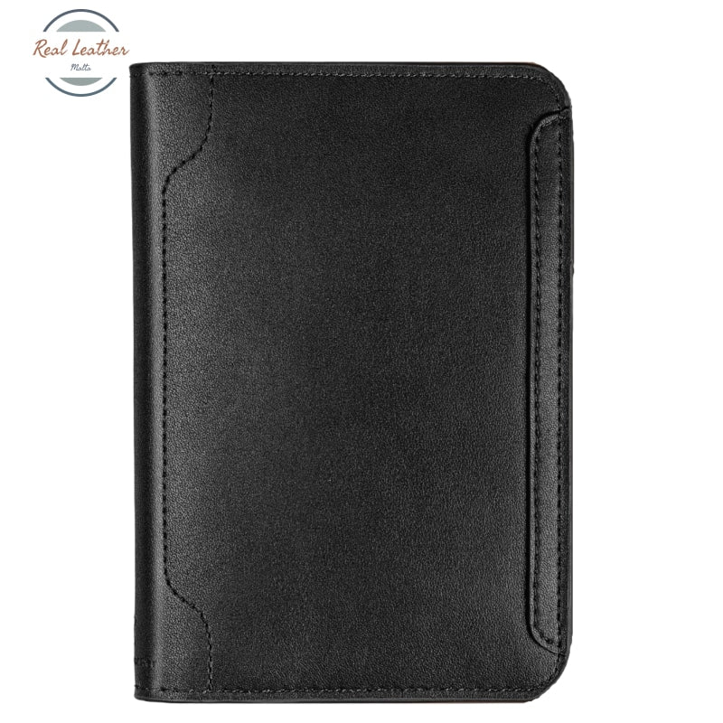 Multifunctional Leather Passport Holder Black