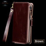 Natural Leather Case Voor Samsung Galaxy S21 S22 Ultra S20 Fe S9 S10 Plus Note 20 10 A32 A71 A51 A52